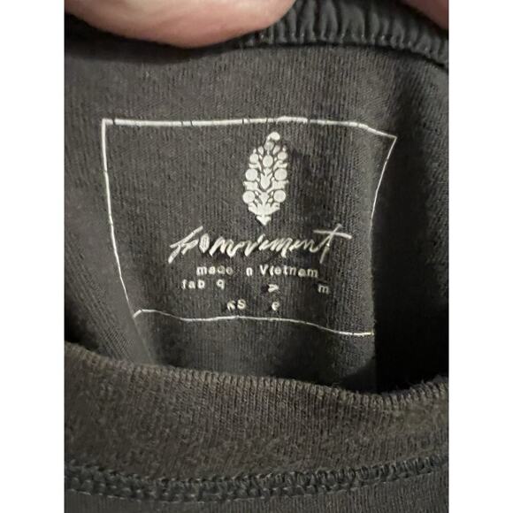 Free People Movement Gray Cropped Muscle Tee Sz Xs - Picture 4 of 8